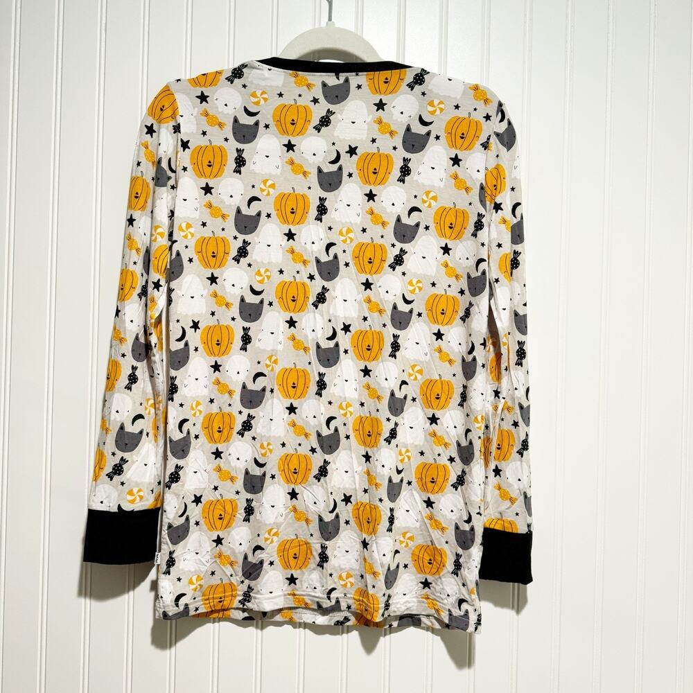 Little Sleepies Boo Crew Halloween Pajama Set Cats Pumpkins Girls Size 16 - Picture 5 of 9